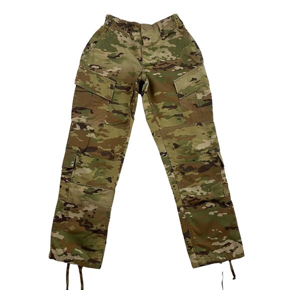 Military Combat Trousers Womens Size 28X30 Pants Green Camouflage Straight Leg - Picture 1 of 16